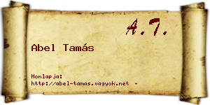 Abel Tamás névjegykártya