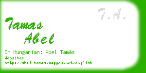 tamas abel business card